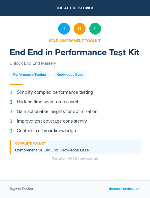 End End in Performance Test Kit