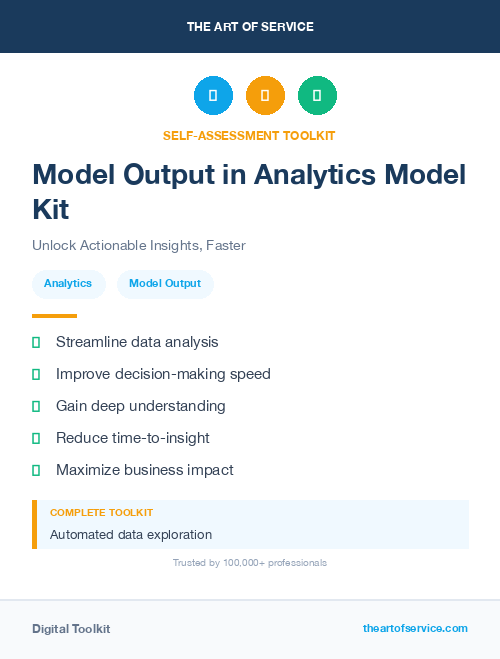 Model Output in Analytics Model Kit