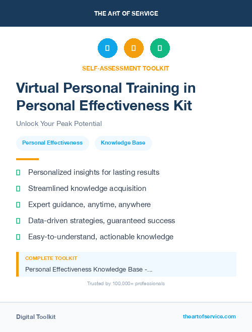 Virtual Personal Training in Personal Effectiveness Kit