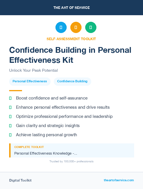 Confidence Building in Personal Effectiveness Kit