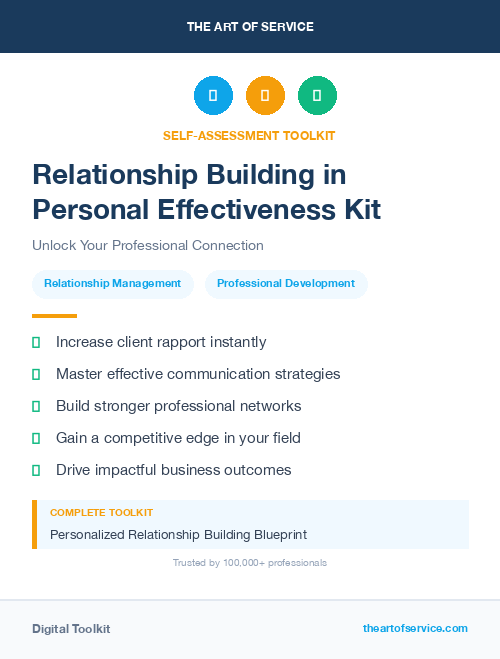 Relationship Building in Personal Effectiveness Kit