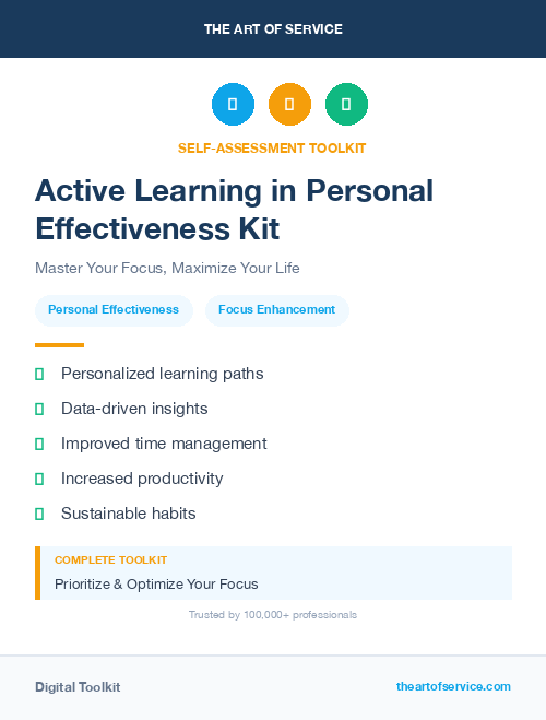 Active Learning in Personal Effectiveness Kit