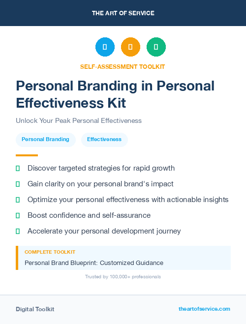 Personal Branding in Personal Effectiveness Kit