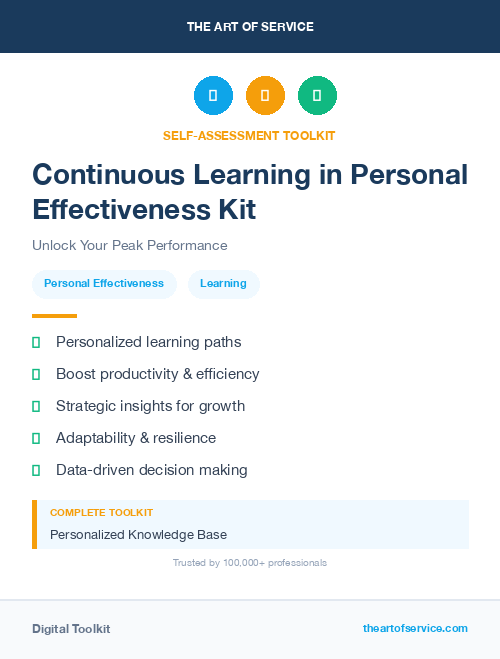 Continuous Learning in Personal Effectiveness Kit