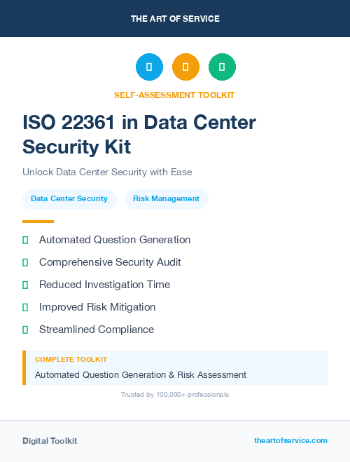 ISO 22361 in Data Center Security Kit