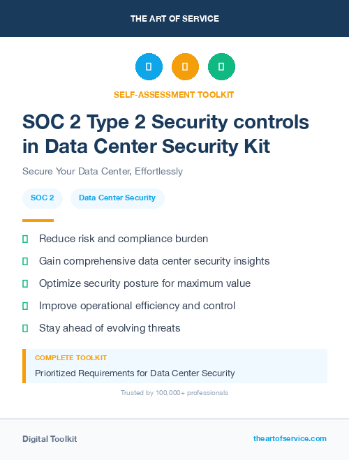 SOC 2 Type 2 Security controls in Data Center Security Kit
