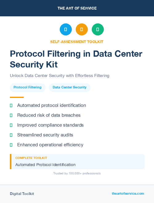 Protocol Filtering in Data Center Security Kit