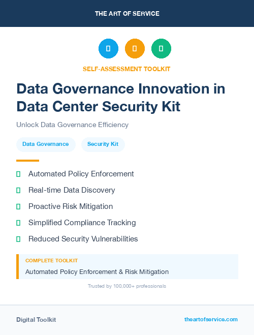 Data Governance Innovation in Data Center Security Kit