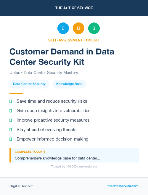 Customer Demand in Data Center Security Kit