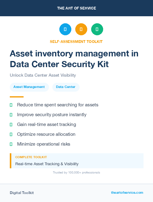 Asset inventory management in Data Center Security Kit