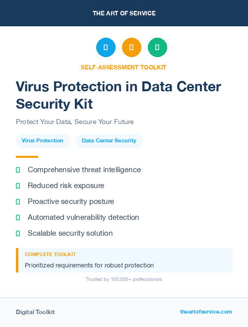 Virus Protection in Data Center Security Kit