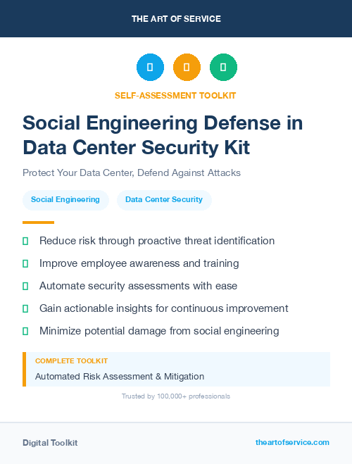 Social Engineering Defense in Data Center Security Kit