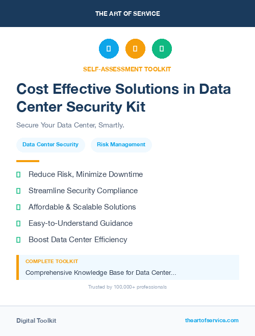 Cost Effective Solutions in Data Center Security Kit