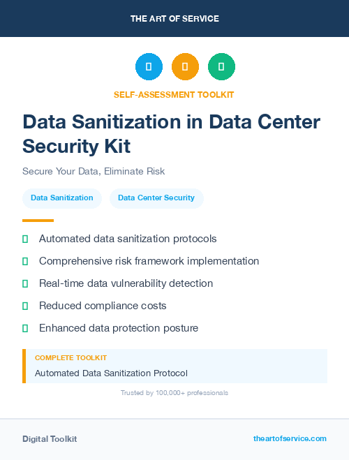 Data Sanitization in Data Center Security Kit