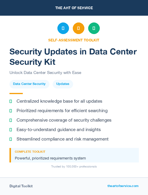Security Updates in Data Center Security Kit