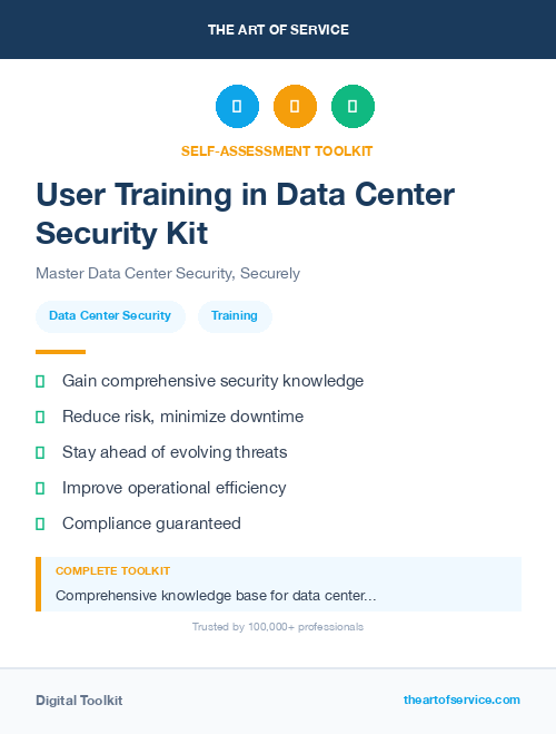 User Training in Data Center Security Kit