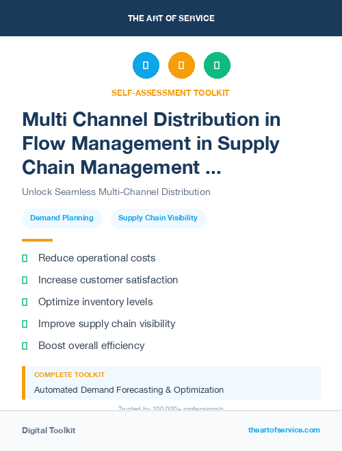 Multi Channel Distribution in Flow Management in Supply Chain Management and Logistics Kit