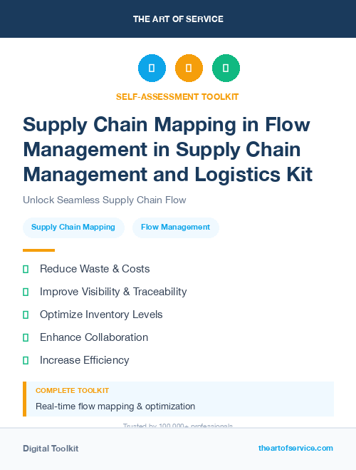 Supply Chain Mapping in Flow Management in Supply Chain Management and Logistics Kit