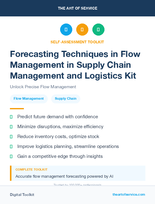 Forecasting Techniques in Flow Management in Supply Chain Management and Logistics Kit