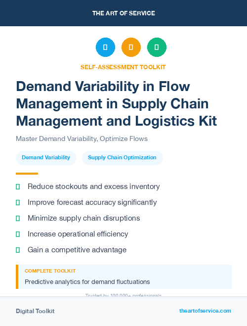 Demand Variability in Flow Management in Supply Chain Management and Logistics Kit