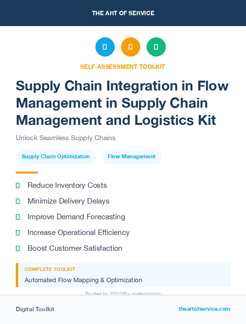 Supply Chain Integration in Flow Management in Supply Chain Management and Logistics Kit