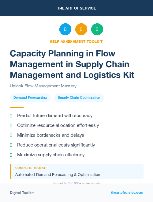 Capacity Planning in Flow Management in Supply Chain Management and Logistics Kit