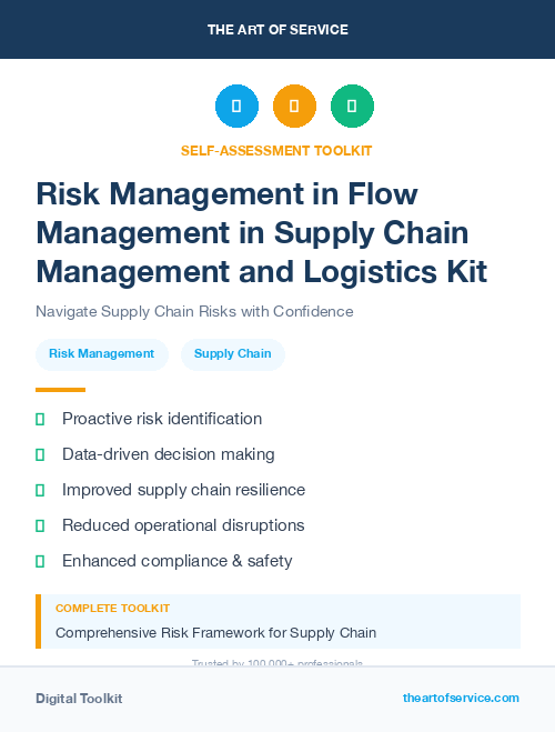 Risk Management in Flow Management in Supply Chain Management and Logistics Kit