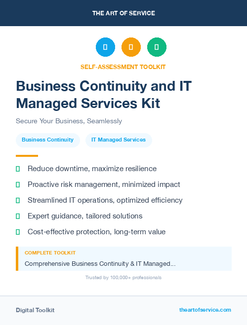 Business Continuity and IT Managed Services Kit
