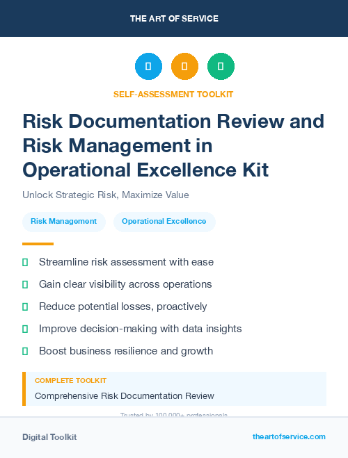 Risk Documentation Review and Risk Management in Operational Excellence Kit