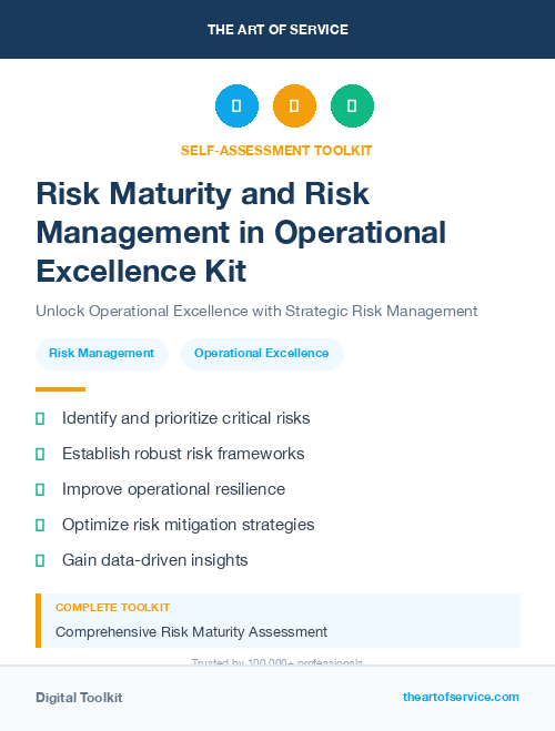 Risk Maturity and Risk Management in Operational Excellence Kit