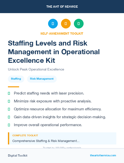 Staffing Levels and Risk Management in Operational Excellence Kit