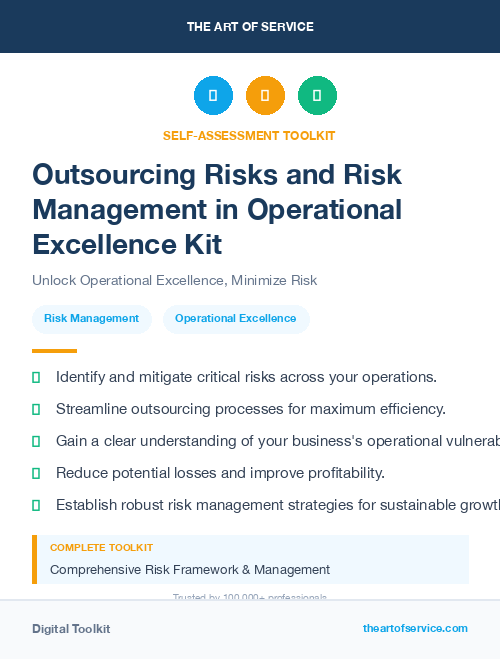 Outsourcing Risks and Risk Management in Operational Excellence Kit