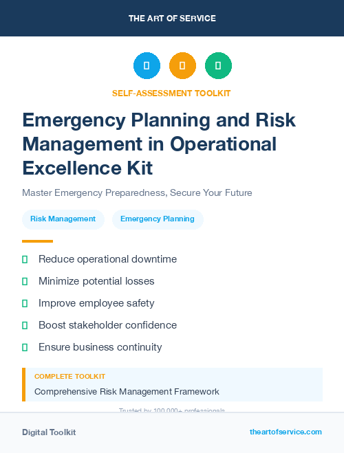 Emergency Planning and Risk Management in Operational Excellence Kit