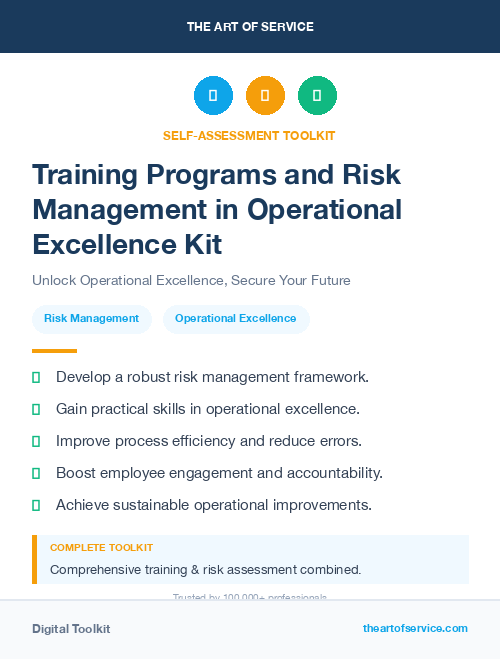 Training Programs and Risk Management in Operational Excellence Kit