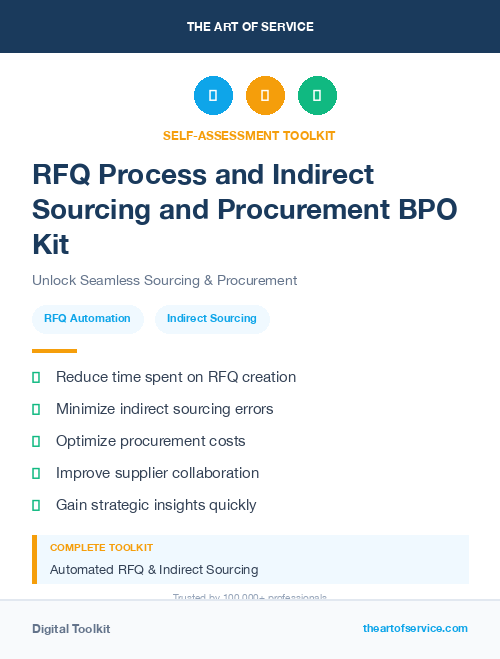 RFQ Process and Indirect Sourcing and Procurement BPO Kit
