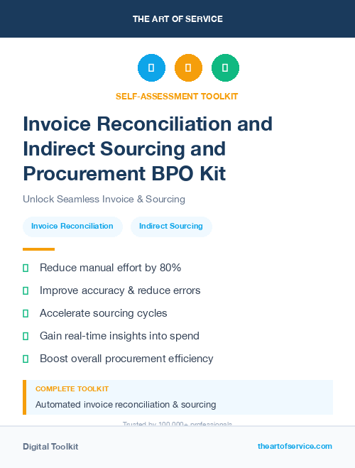 Invoice Reconciliation and Indirect Sourcing and Procurement BPO Kit