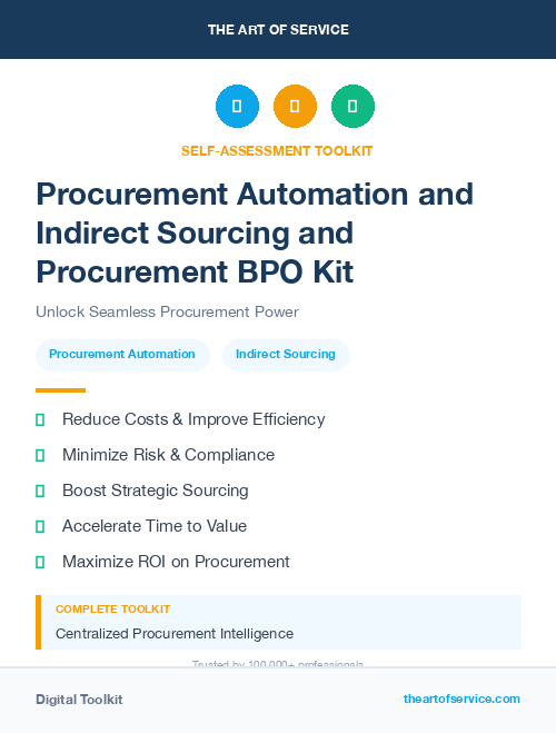 Procurement Automation and Indirect Sourcing and Procurement BPO Kit