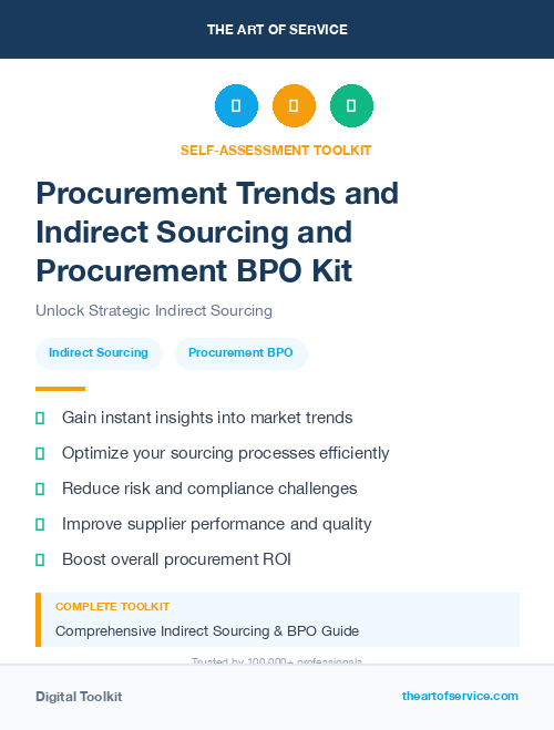 Procurement Trends and Indirect Sourcing and Procurement BPO Kit