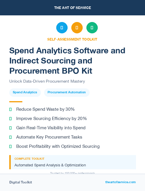 Spend Analytics Software and Indirect Sourcing and Procurement BPO Kit