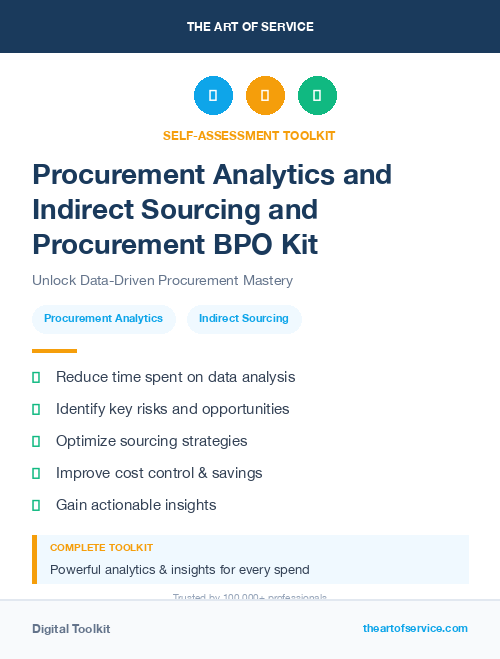 Procurement Analytics and Indirect Sourcing and Procurement BPO Kit
