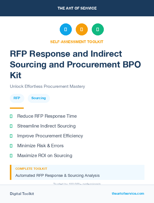 RFP Response and Indirect Sourcing and Procurement BPO Kit