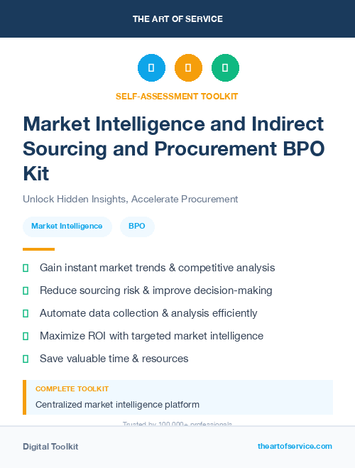 Market Intelligence and Indirect Sourcing and Procurement BPO Kit