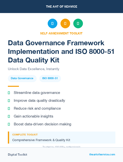 Data Governance Framework Implementation and ISO 8000-51 Data Quality Kit