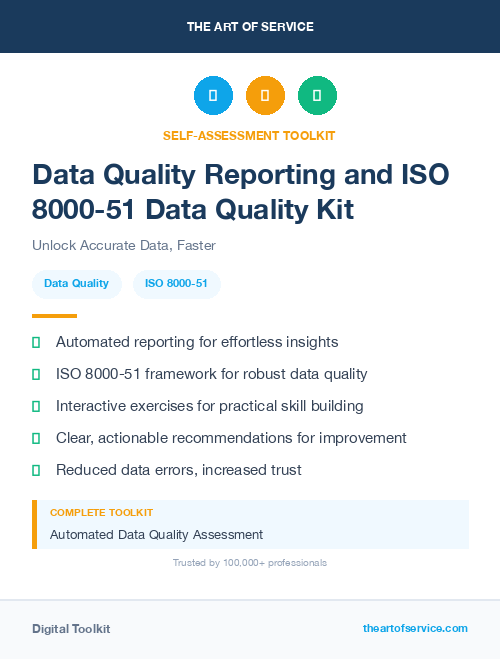 Data Quality Reporting and ISO 8000-51 Data Quality Kit