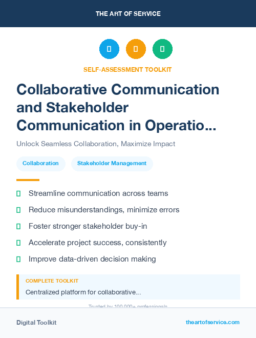 Collaborative Communication and Stakeholder Communication in Operational Excellence Kit