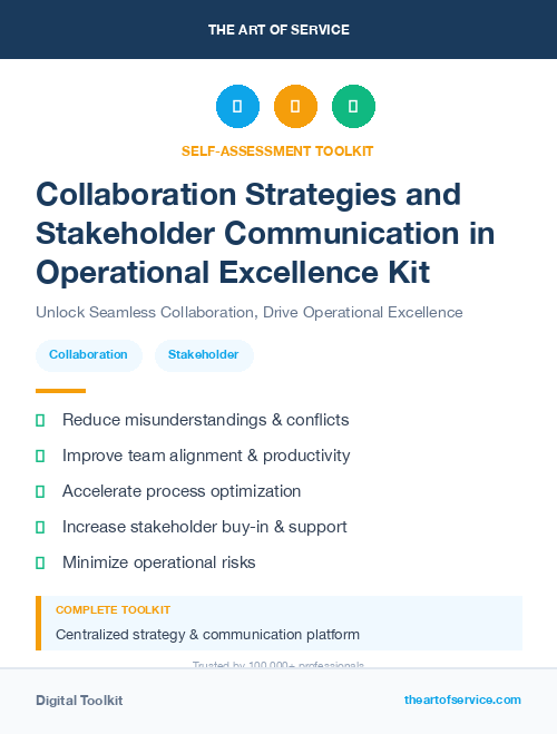 Collaboration Strategies and Stakeholder Communication in Operational Excellence Kit