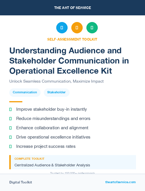 Understanding Audience and Stakeholder Communication in Operational Excellence Kit
