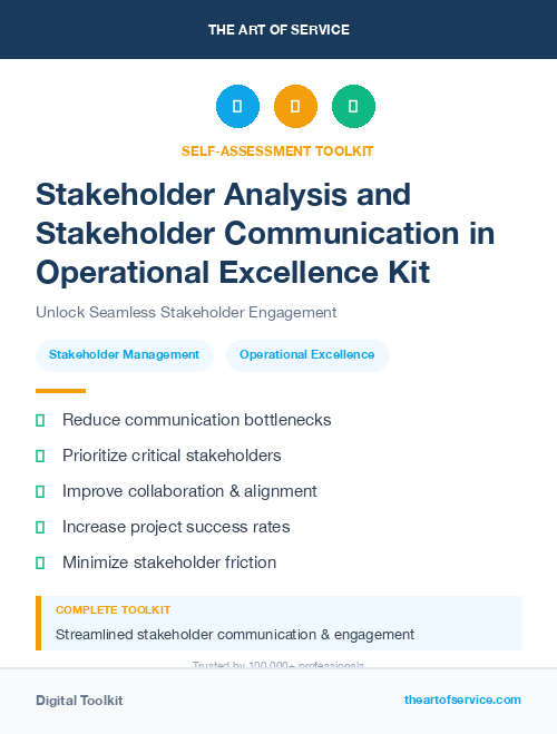Stakeholder Analysis and Stakeholder Communication in Operational Excellence Kit