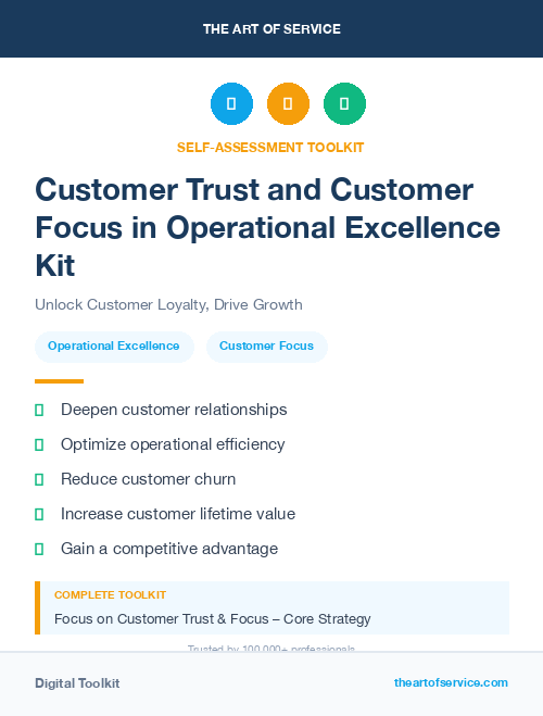Customer Trust and Customer Focus in Operational Excellence Kit