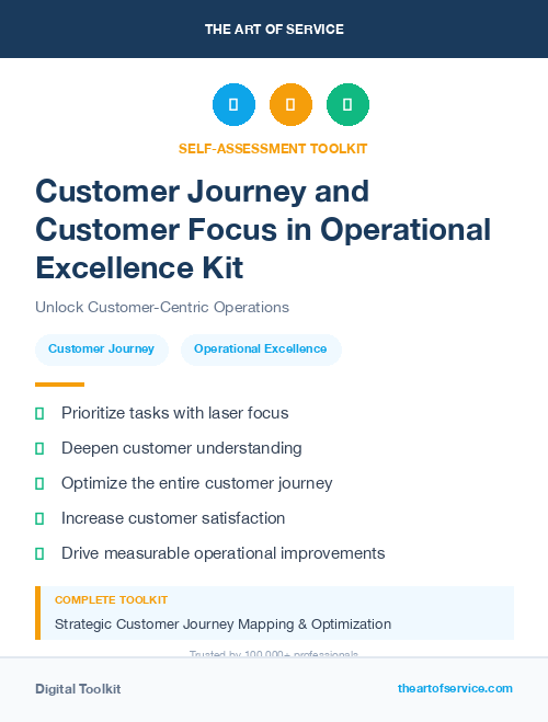 Customer Journey and Customer Focus in Operational Excellence Kit